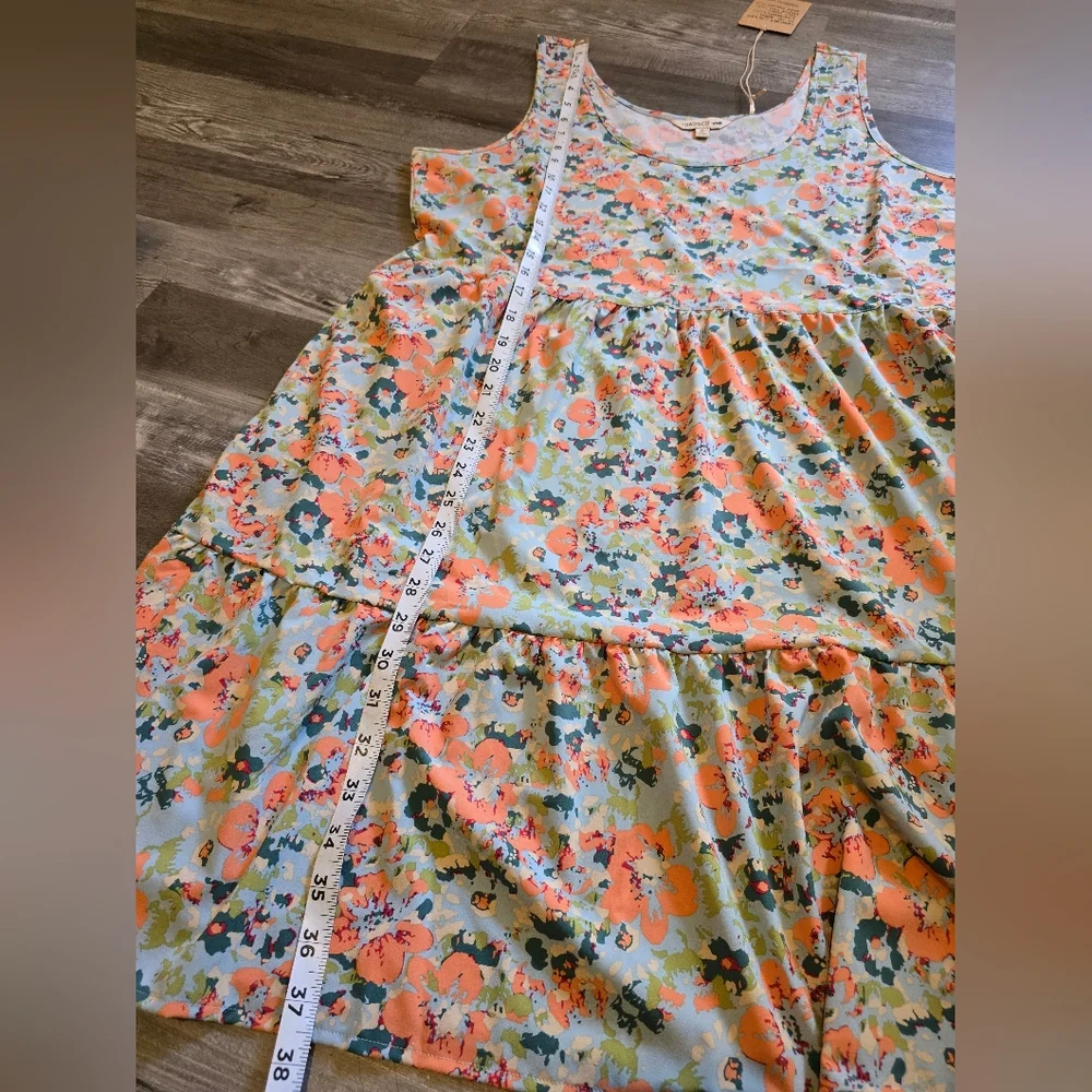 NWT Toad & Co Crusher Tiered Dress Papaya Geranium Print XL - Picture 6 of 10